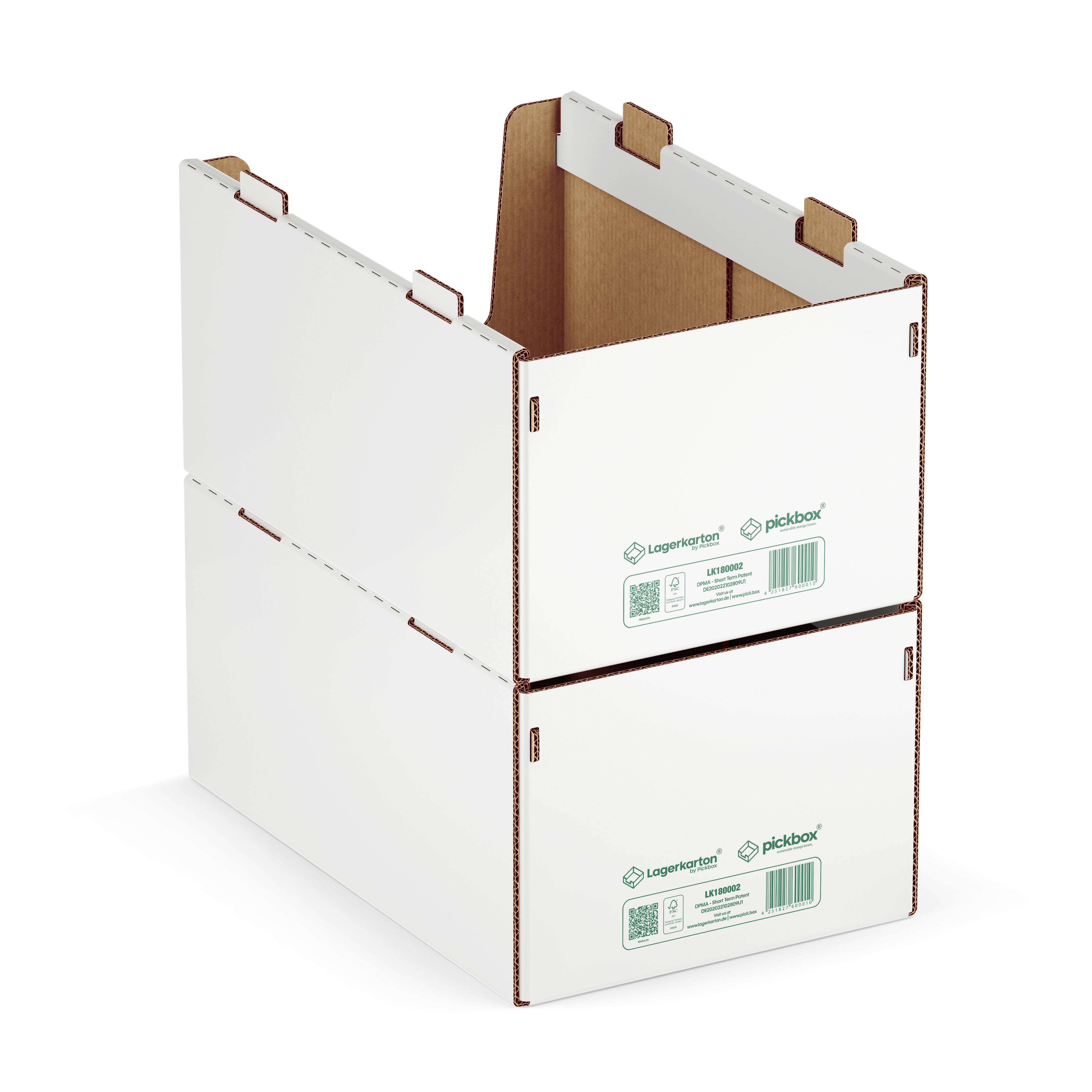 Stapelbox aus Wellpappe - Groß