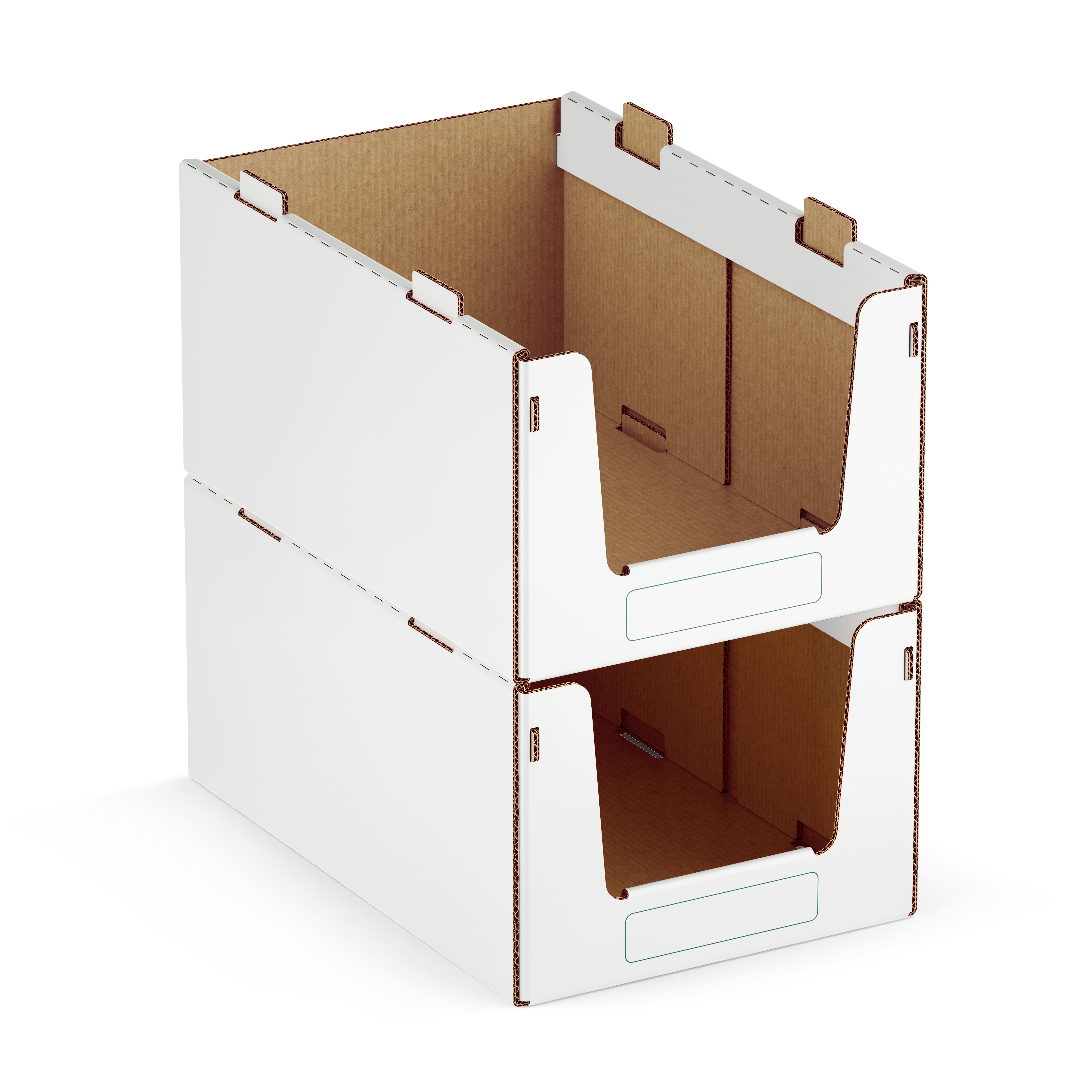 Stapelbox aus Wellpappe - Groß