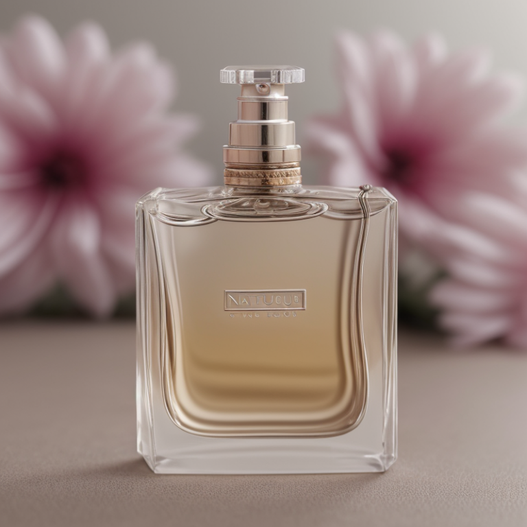 realistic style close up of a perfume bottle