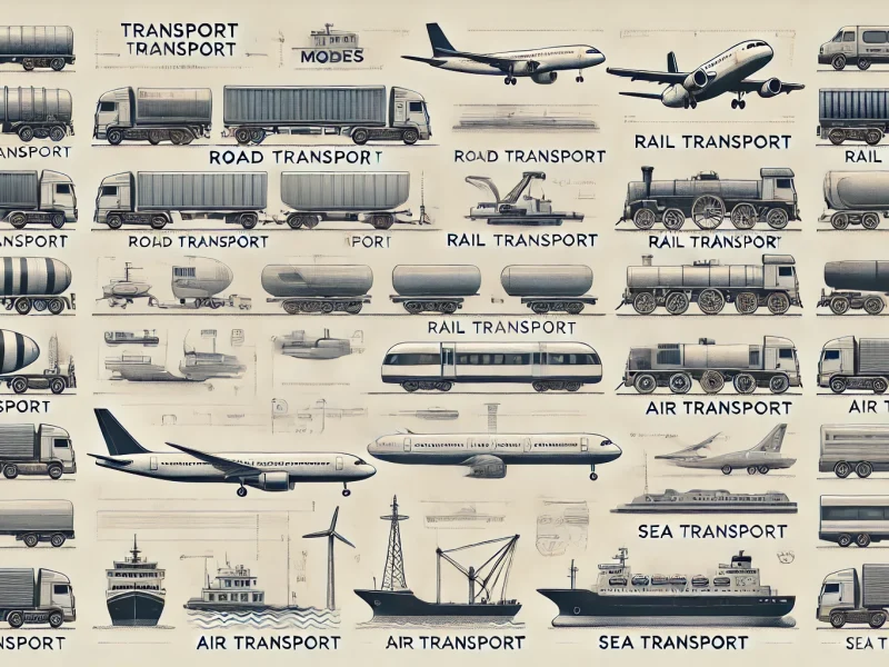 DALL·E 2024-08-27 12.38.30 - A detailed and informative image providing an overview of different transportation modes. The image should include representations of various transpor