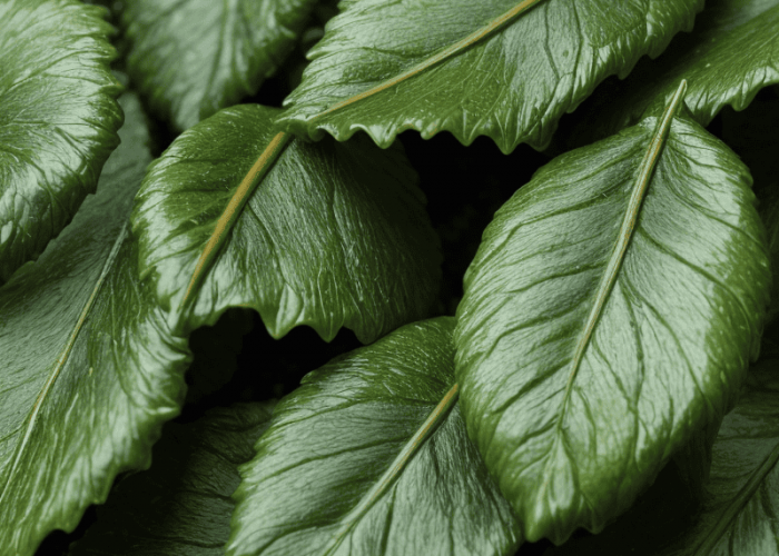 realistic style close up of Nori leaves in