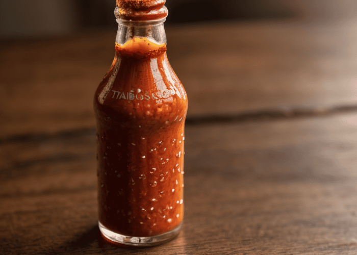 realistic style close up of a Tabasco bottle